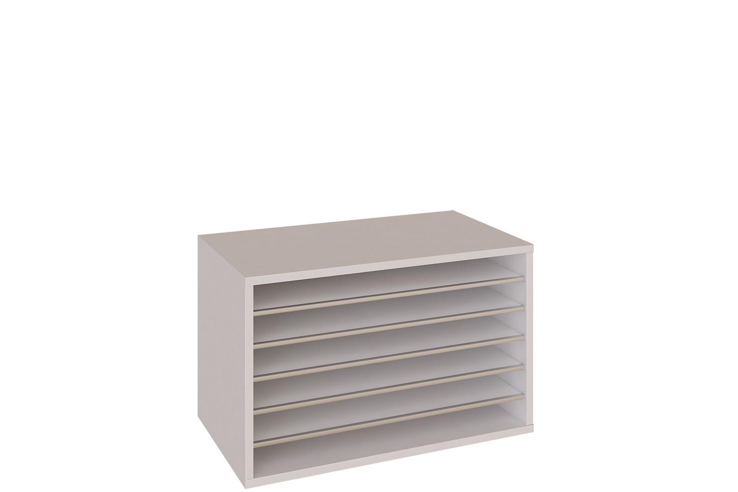Low open shelving unit