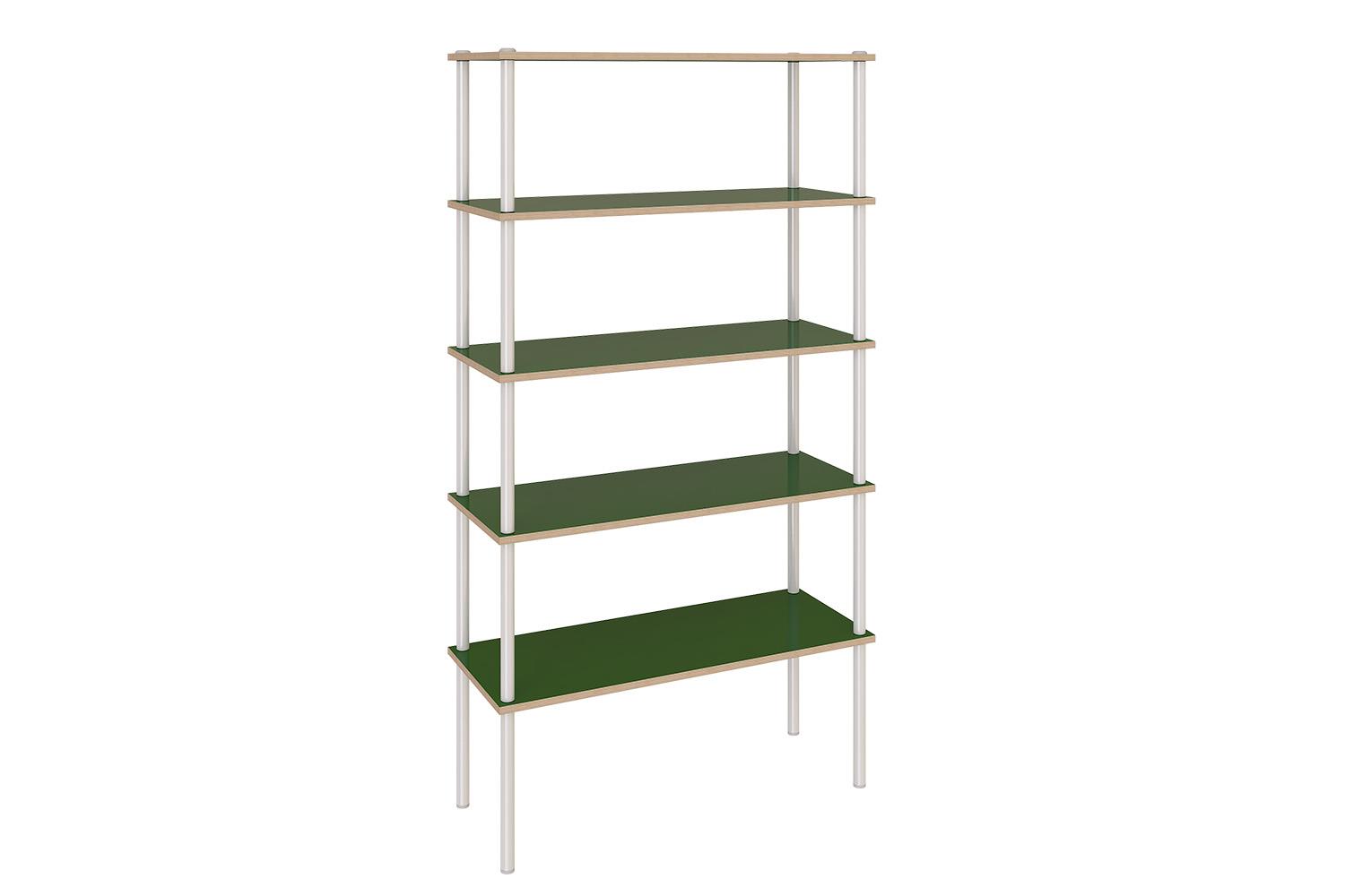 System of low shelving unit with shelves
