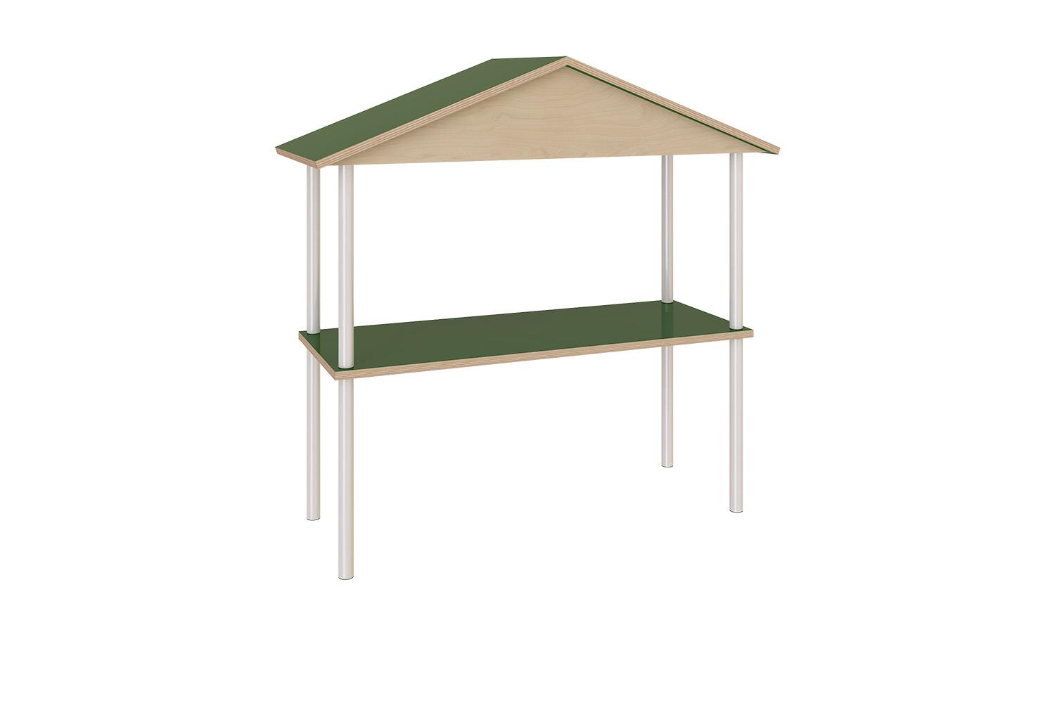 System modular with roof and modules lower