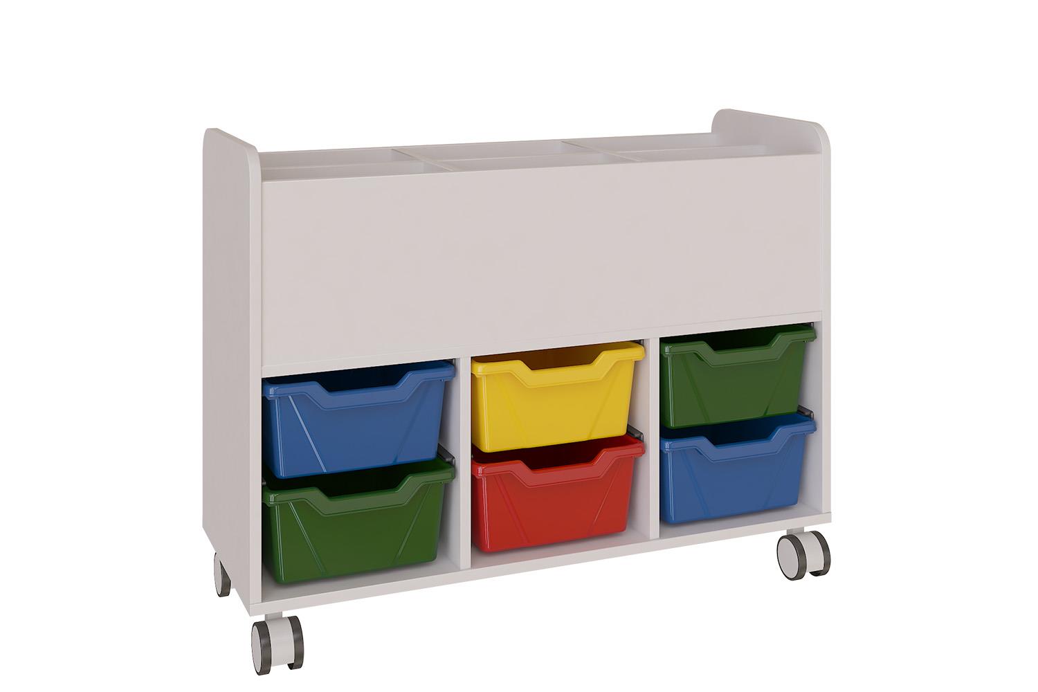 Unit mobile display unit with three trays
