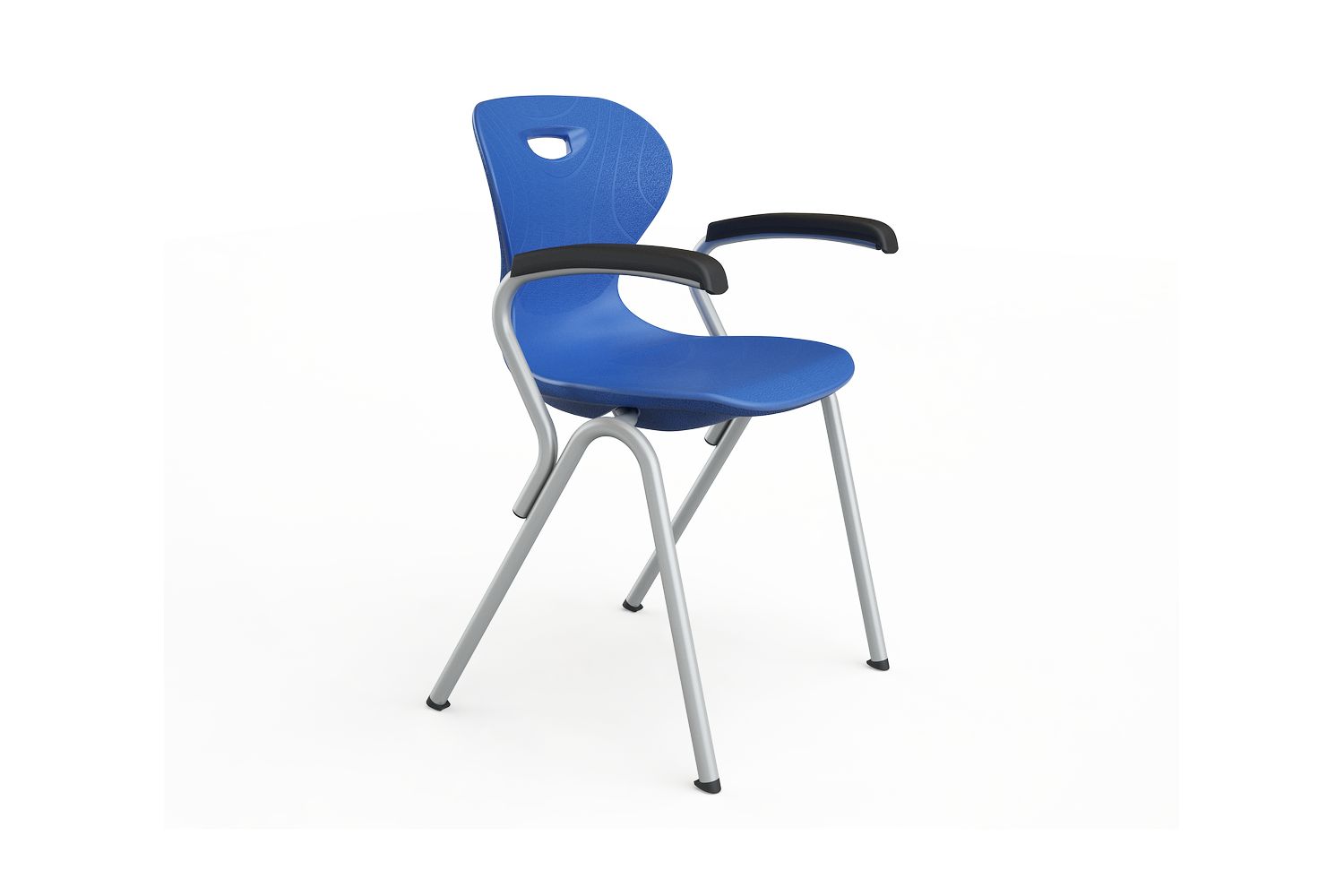 Silla con reposabrazos y patas en V