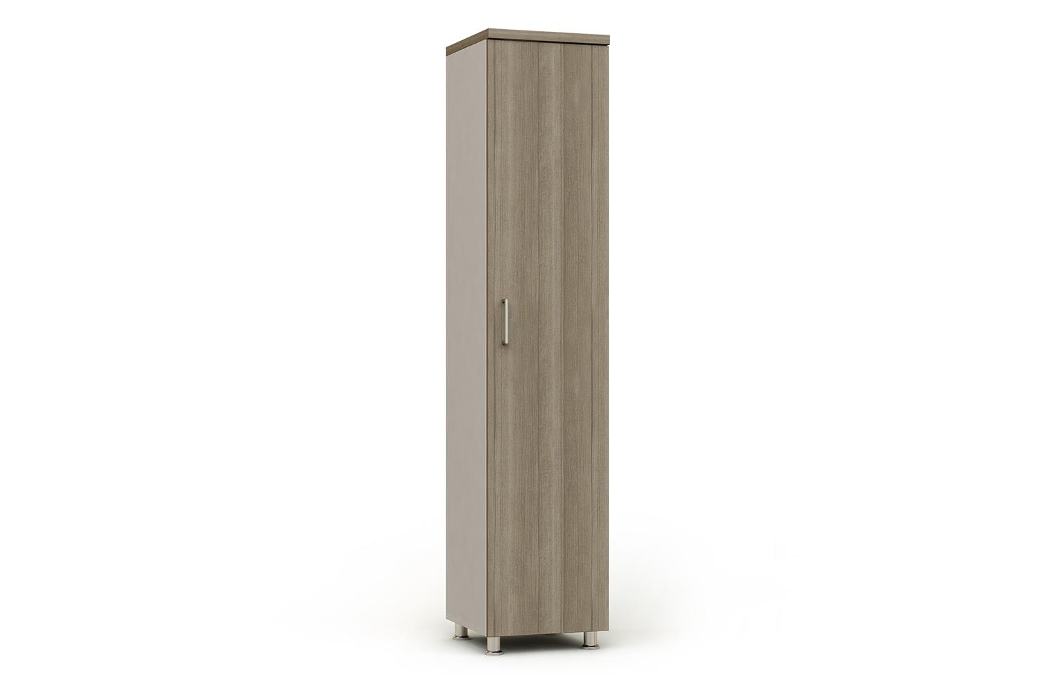 Armario modular alto estrecho con puerta de madera