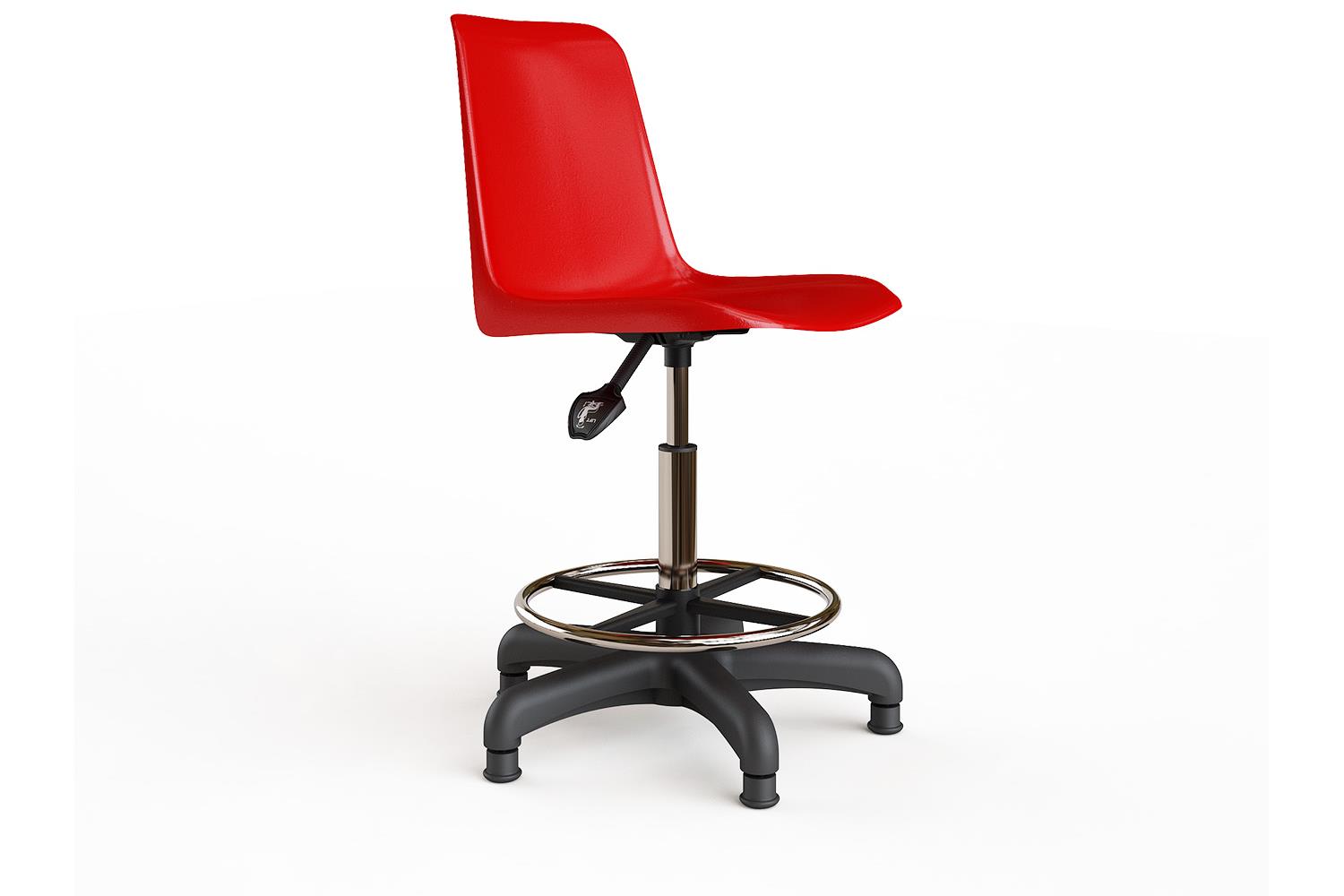 Taburete alto con base plástica