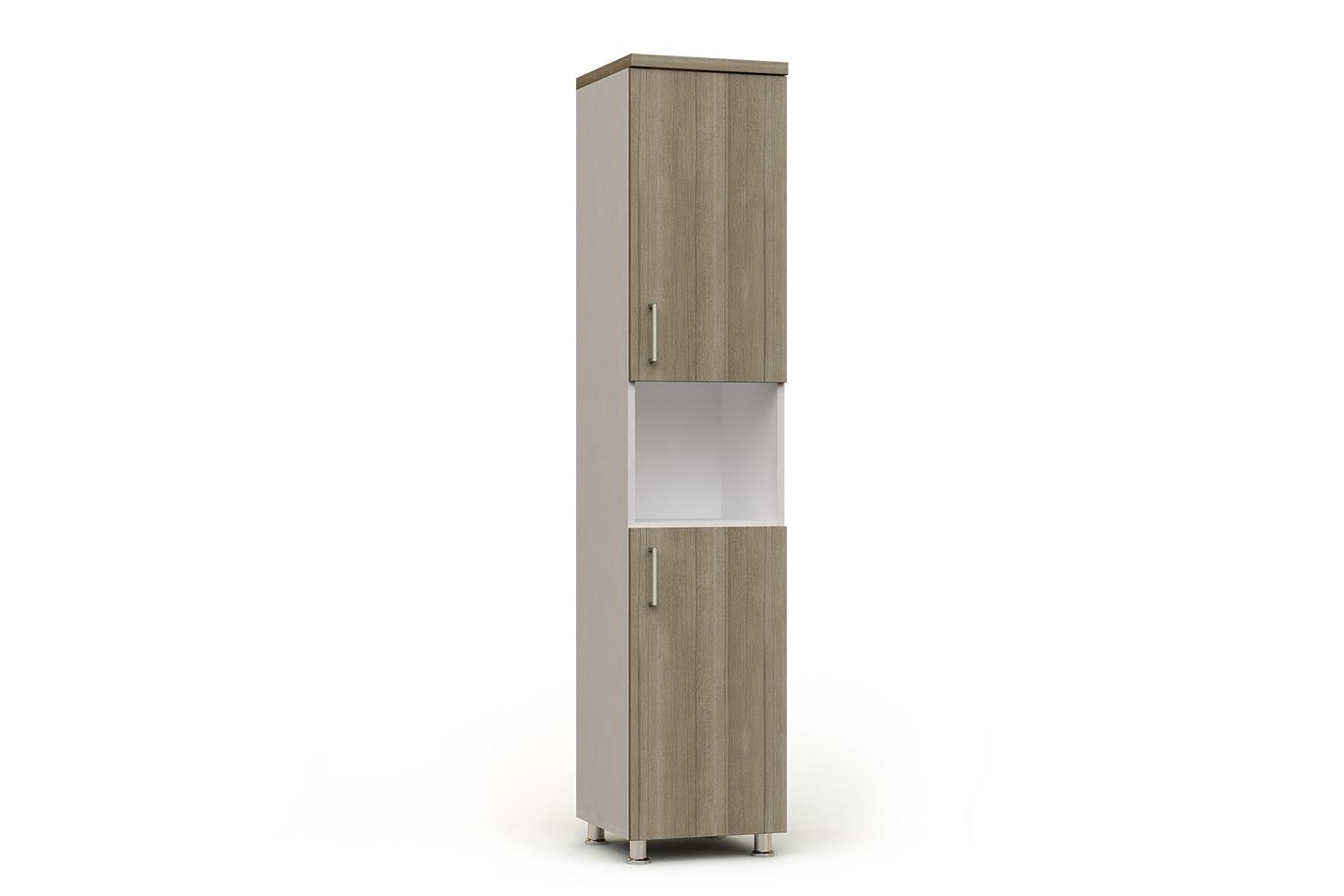 Armario modular alto estrecho con franja central abierta