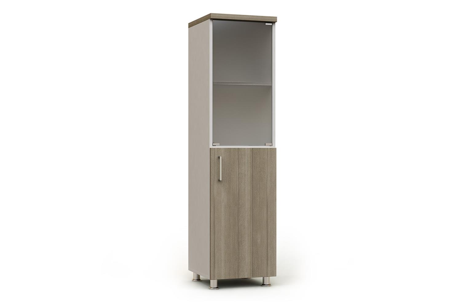 Armario modular alto estrecho con hueco superior y puerta