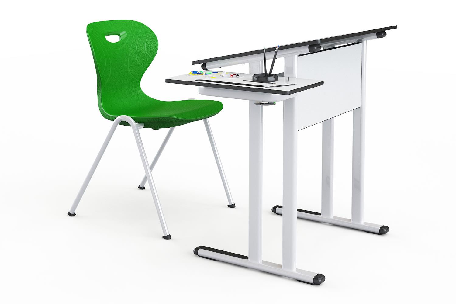 Mesa Galaxy individual de arte compacto con panel de madera