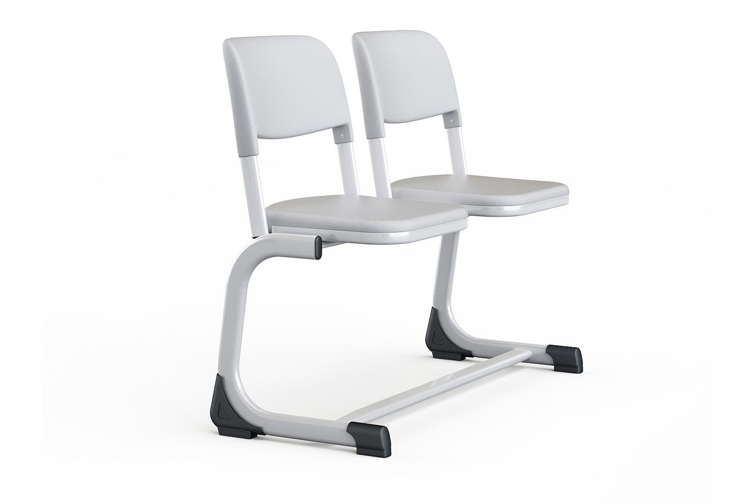 Beam seating of 2 seats with sled base
