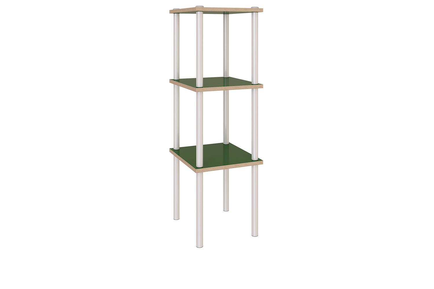 System of vertical shelving unit with compartments