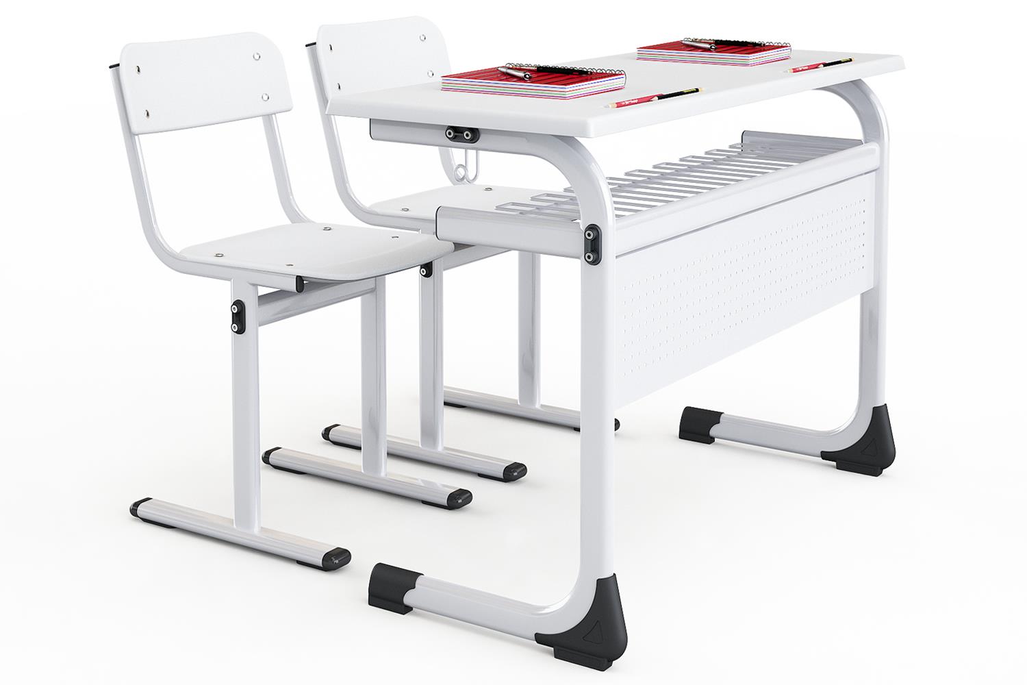 Pupitre Elegan doble Verzalit con panel metálico