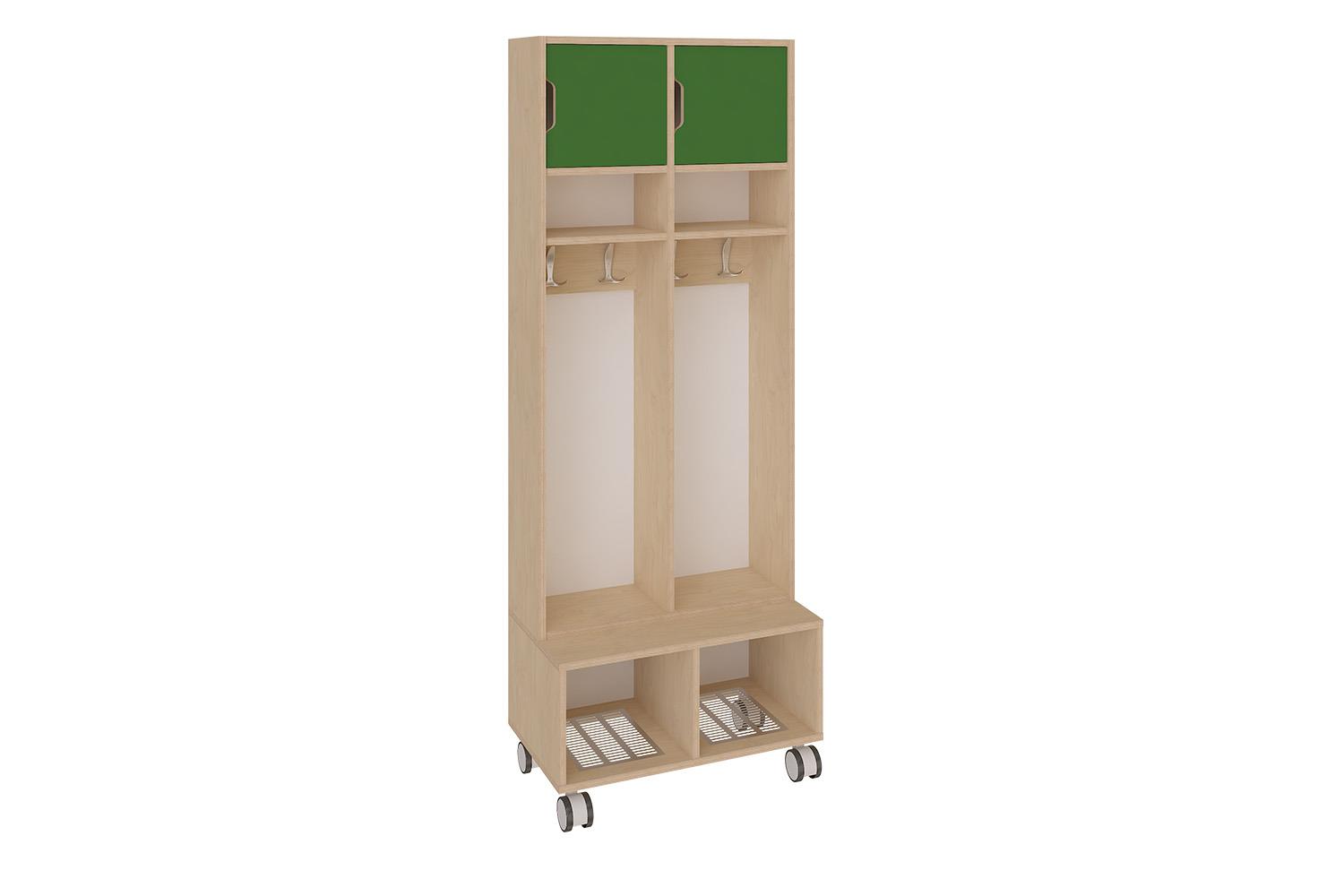 Mobile unit with compartments and upper doors