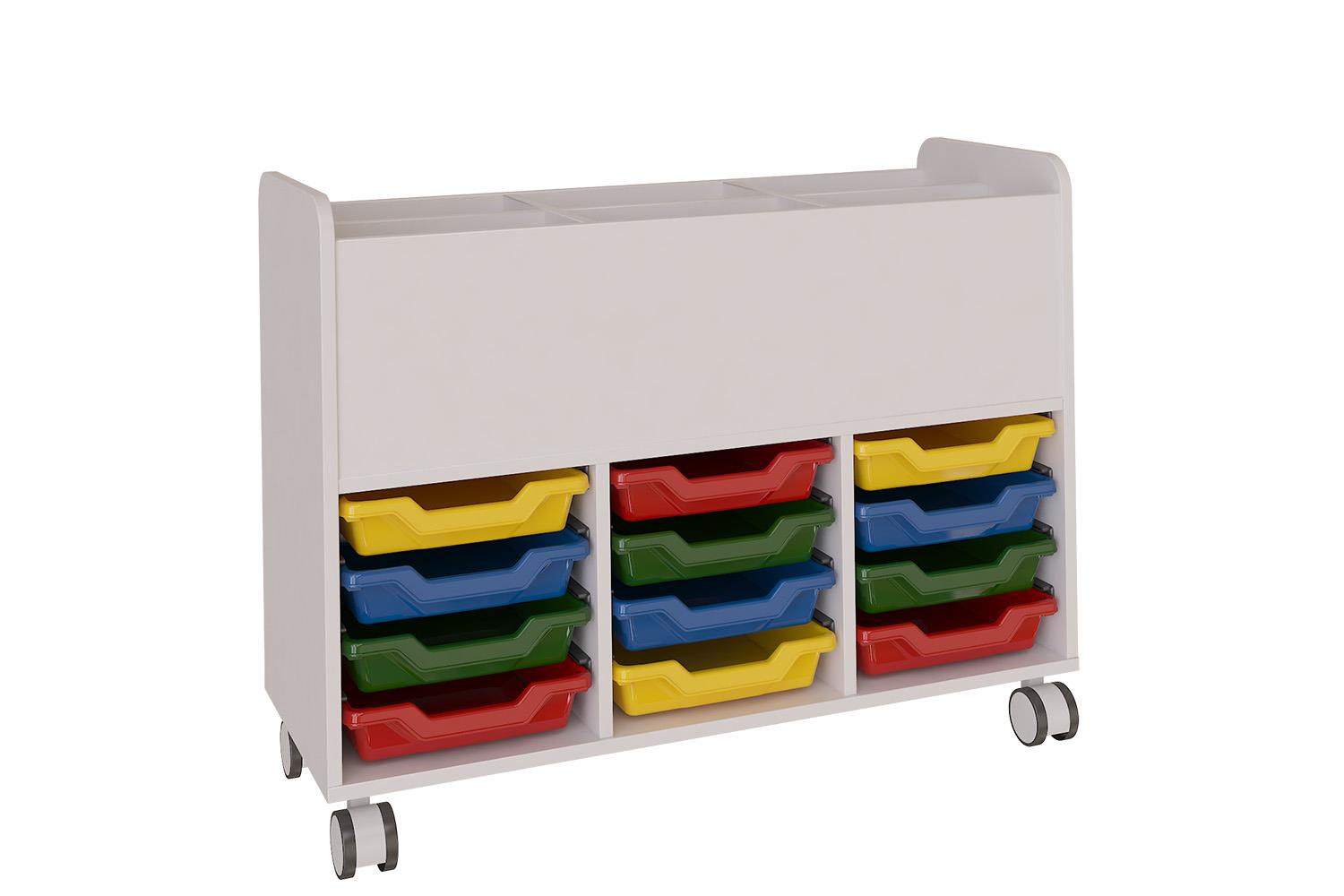 Unit mobile display unit with multiple trays