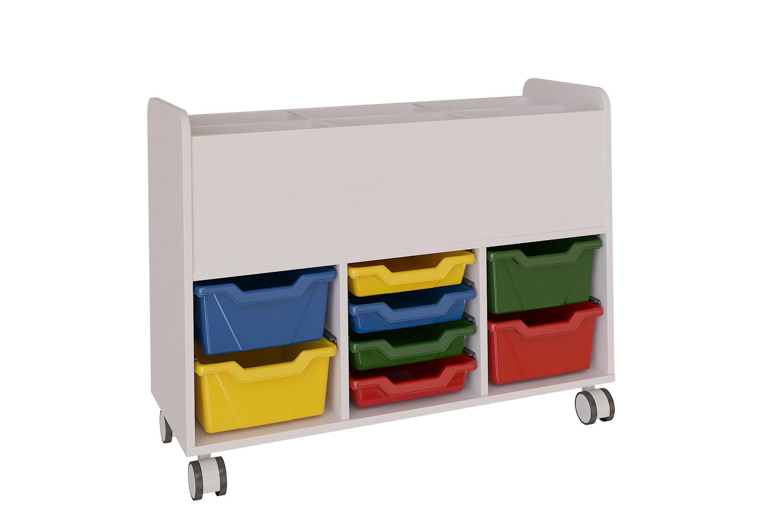 Unit mobile display unit with coloured trays