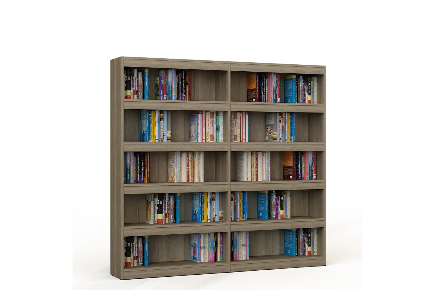Librería de madera doble de una cara con 4 estantes