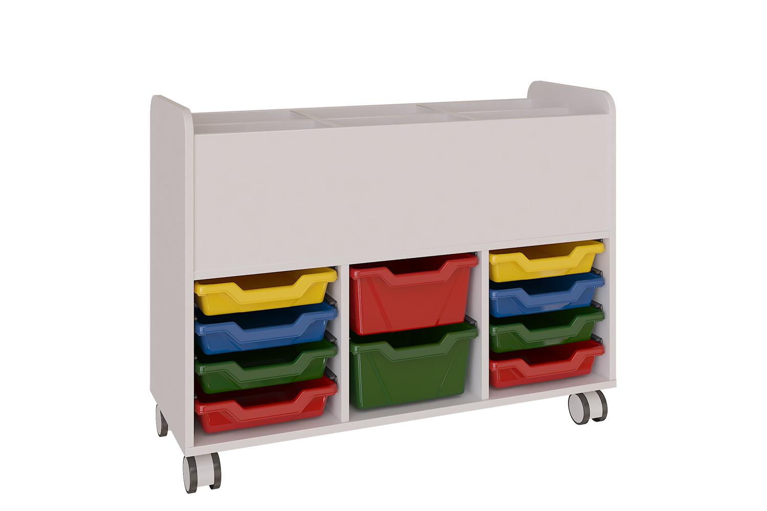 Unit mobile display unit with double module of trays