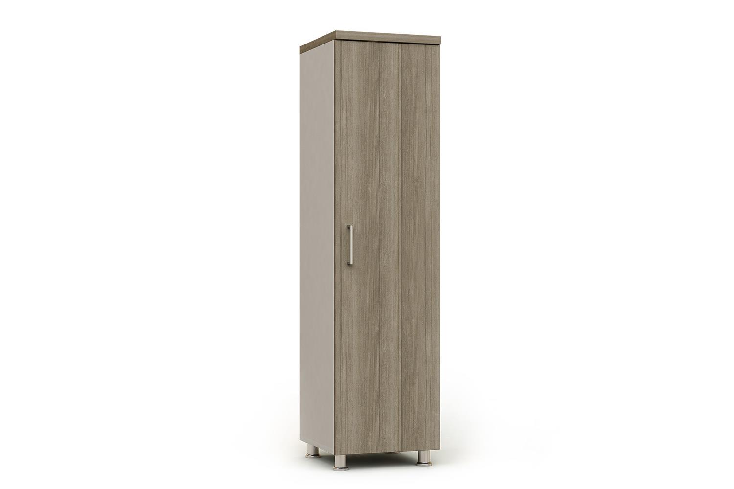 Armario modular alto estrecho con puerta de madera