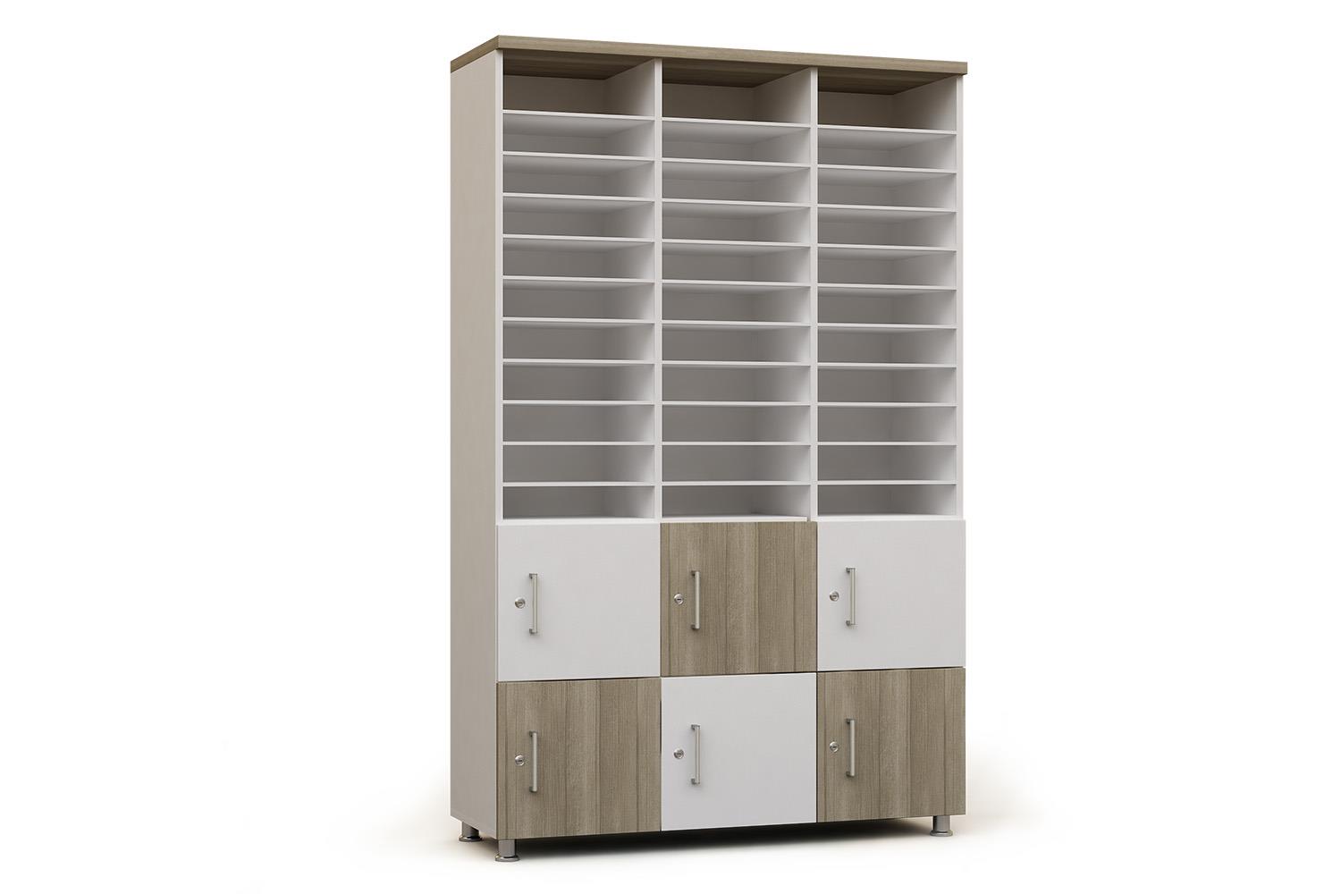 Locker wall mounted with trays and doors