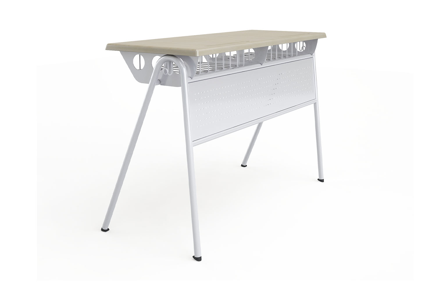 School desk Venus double Verzalit with metal panel