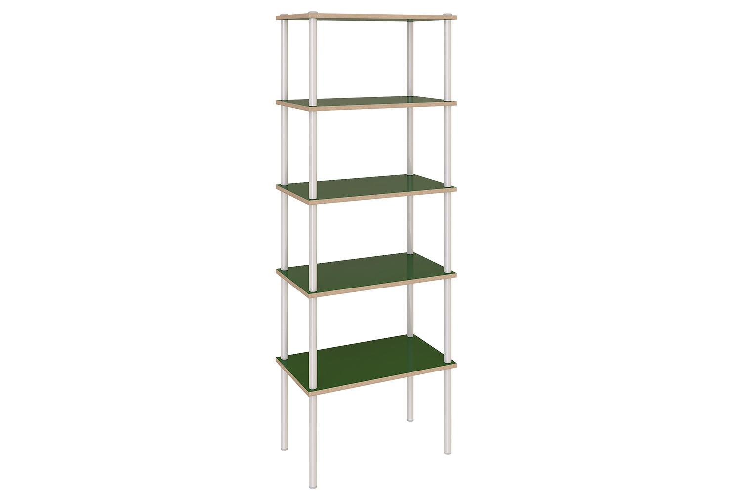System of vertical shelving unit with shelves