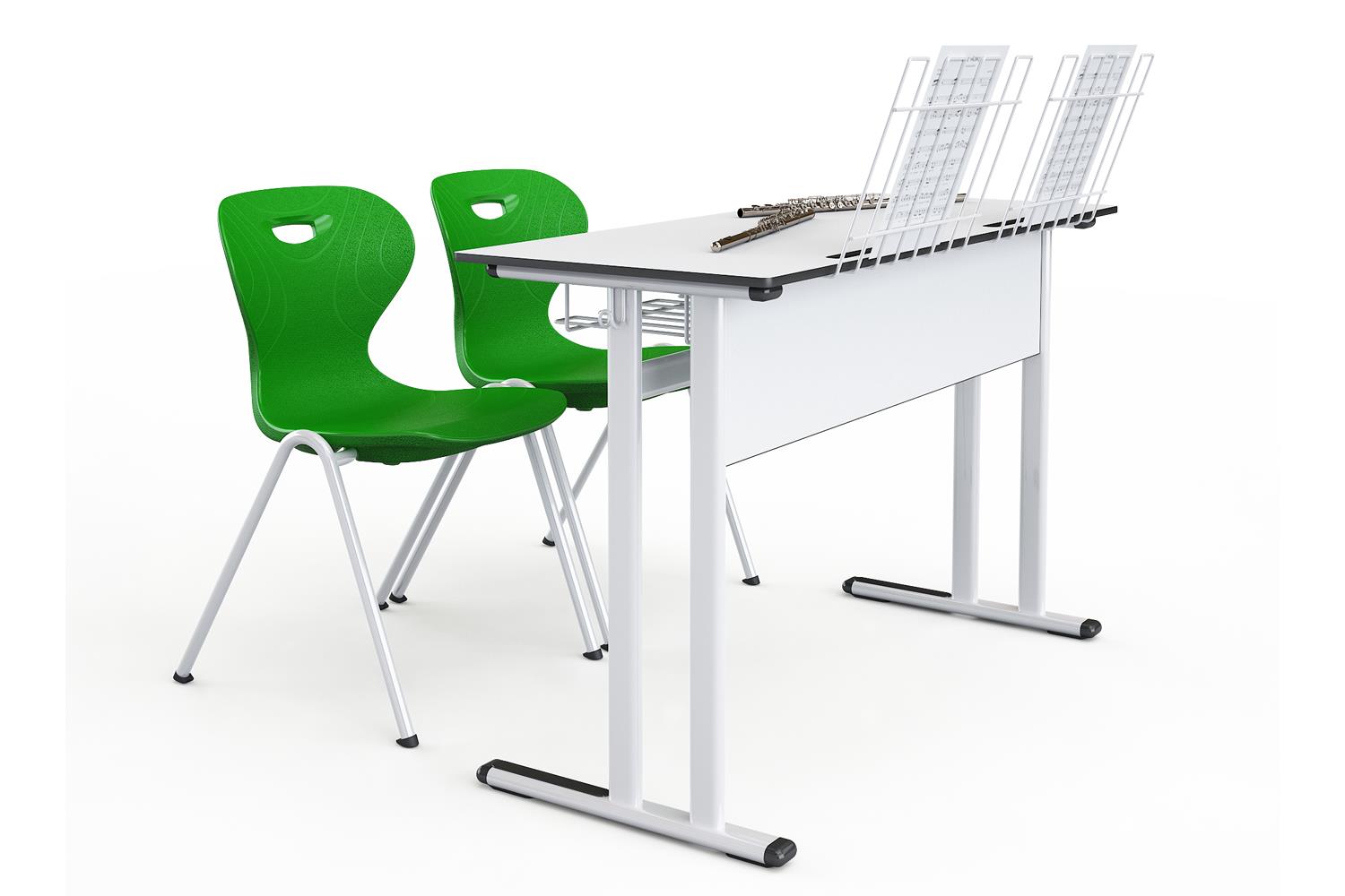 Mesa Galaxy doble de música compacto con panel de madera