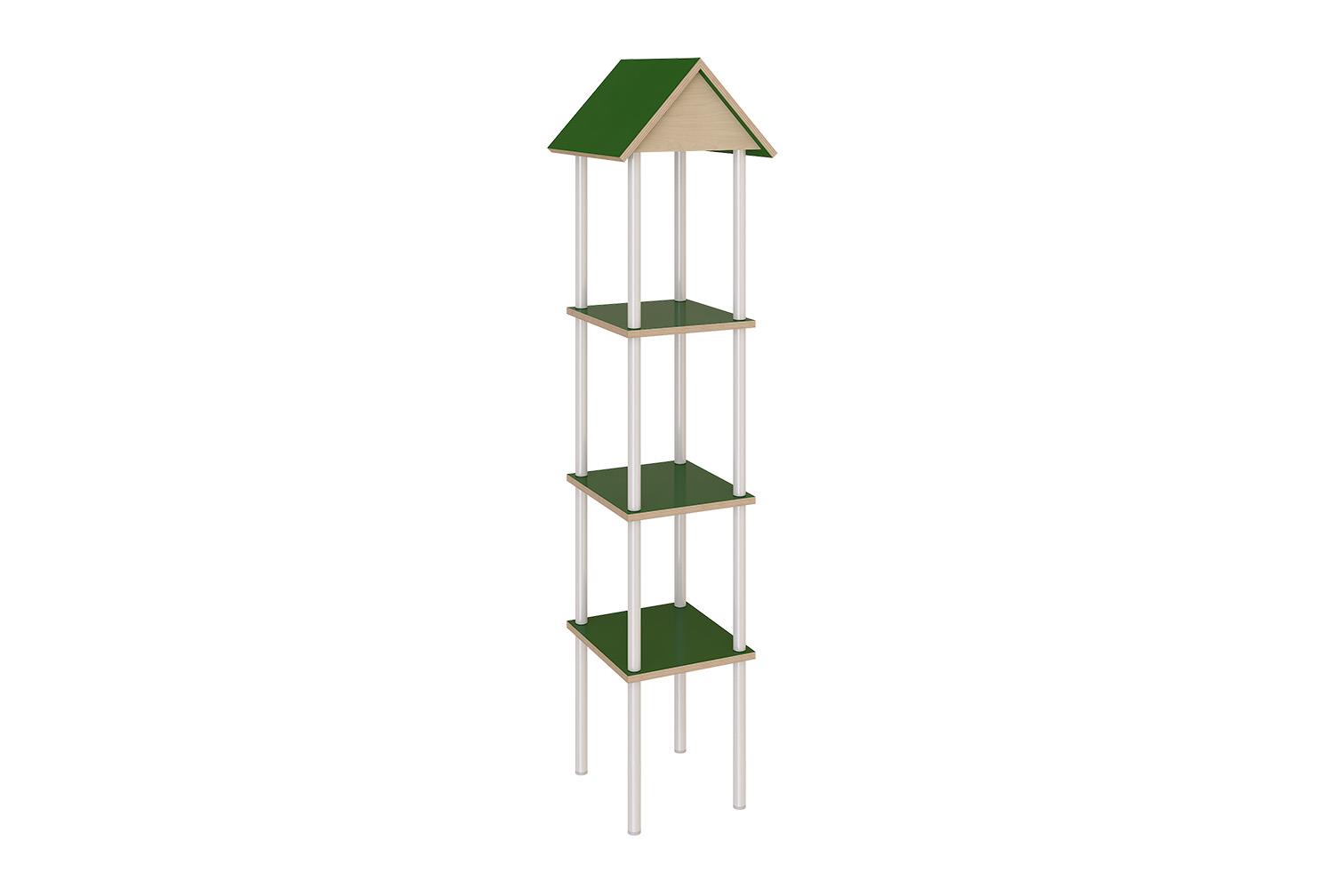 System vertical open with sloping roof