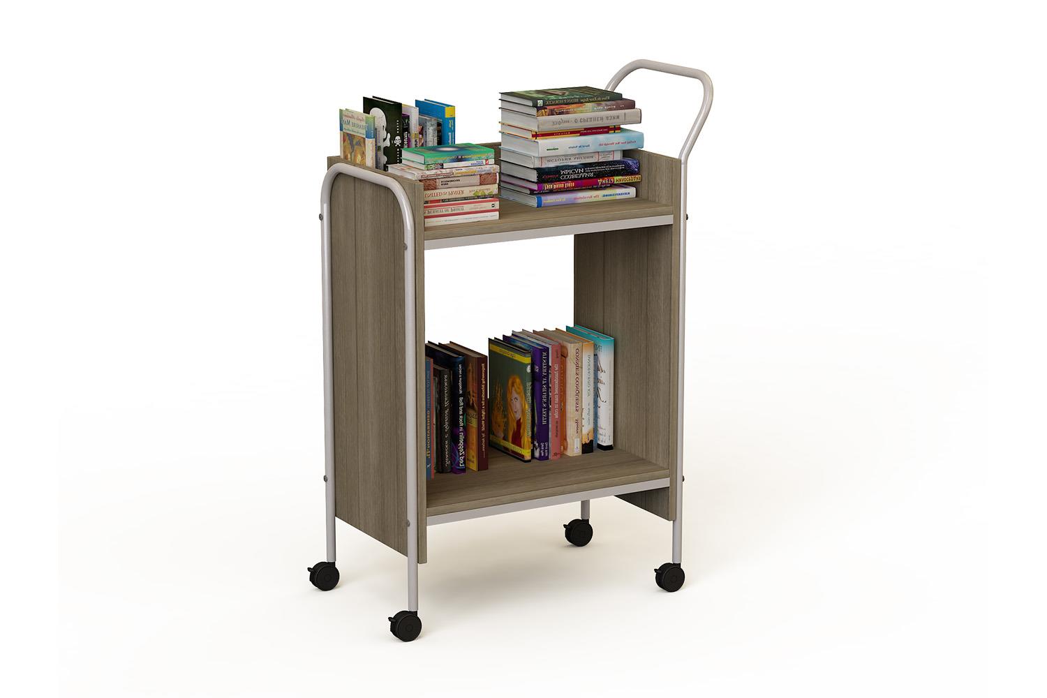Carrito port libros con estructura de madera