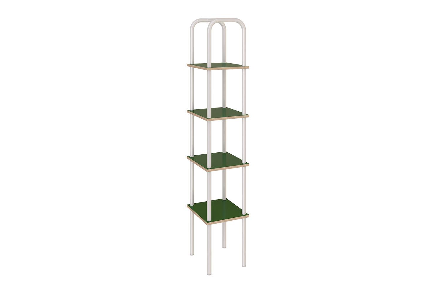 System of vertical narrow shelving unit
